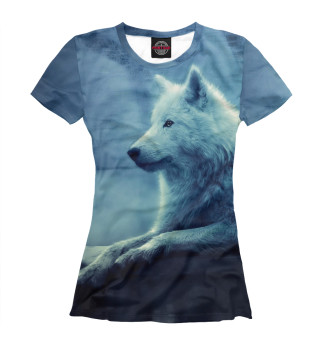 Женская футболка Волк