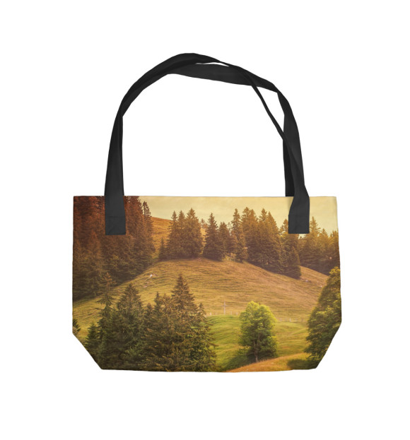 Пляжная сумка с изображением Лес цвета 