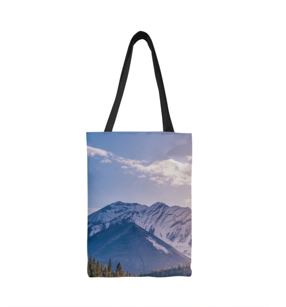 Сумка-шоппер с изображением Красивые горы цвета 