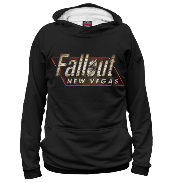 Худи для мальчика с изображением Fallout New Vegas цвета Белый