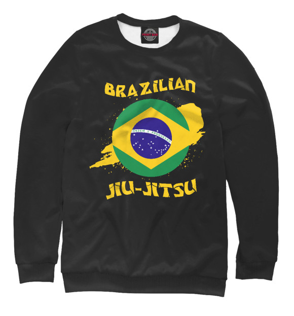 Мужской свитшот с изображением Бразильское джиу-джитсу цвета Белый