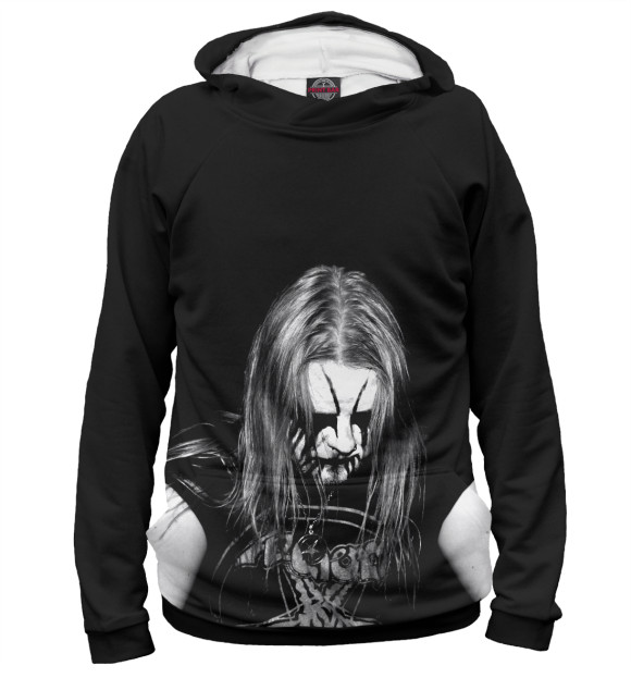 Женское худи с изображением Black Metal Ist Krieg цвета Белый