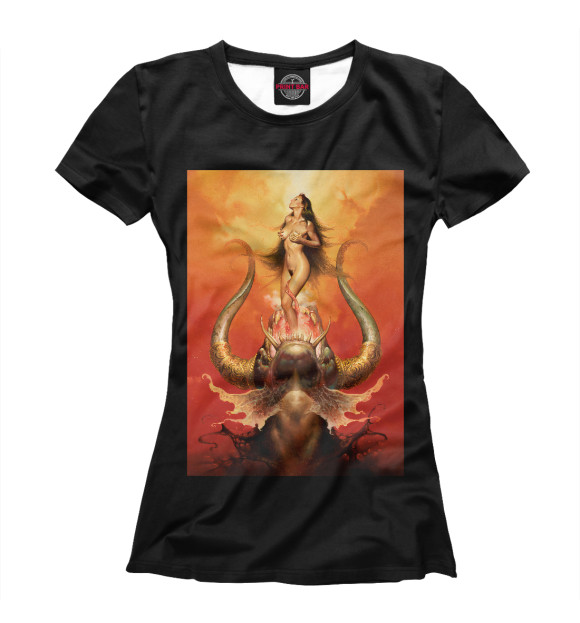 Футболка для девочек с изображением Devil girl цвета Белый