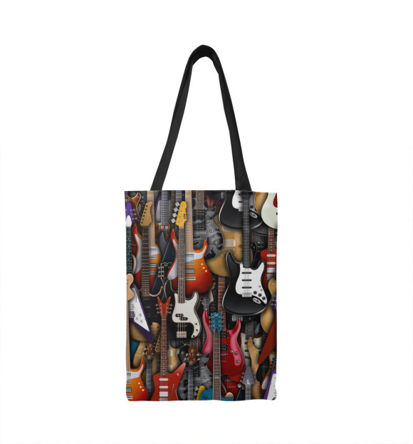 Сумка-шоппер с изображением Электро гитары цвета 