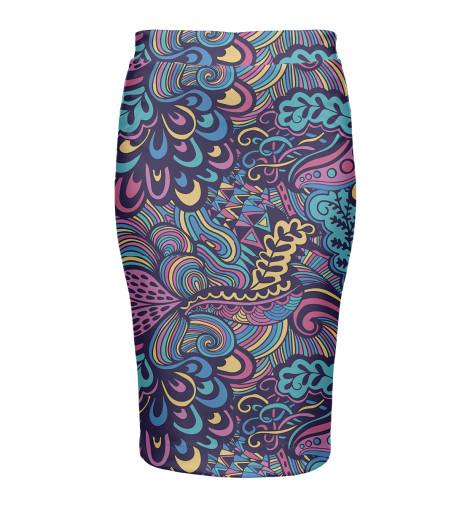 

Юбка-карандаш Print Bar, Молочно-белый, Узоры