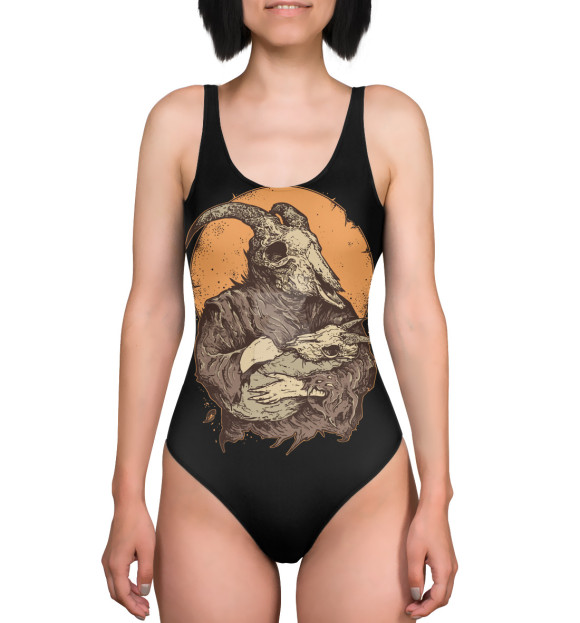 Купальник-боди с изображением Demon цвета 