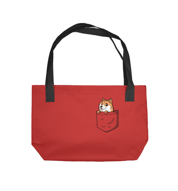 Пляжная сумка с изображением Лис цвета 