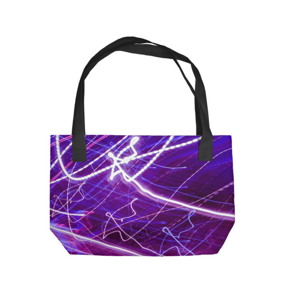 Пляжная сумка с изображением Неон цвета 