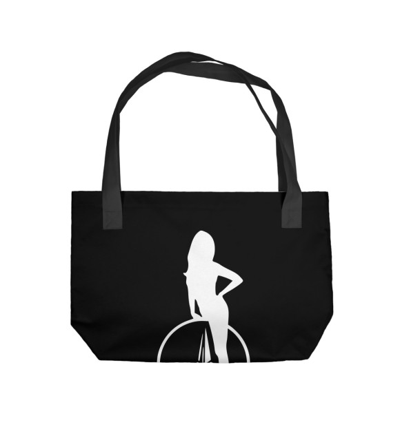 Пляжная сумка с изображением Девушка-mercedes цвета 