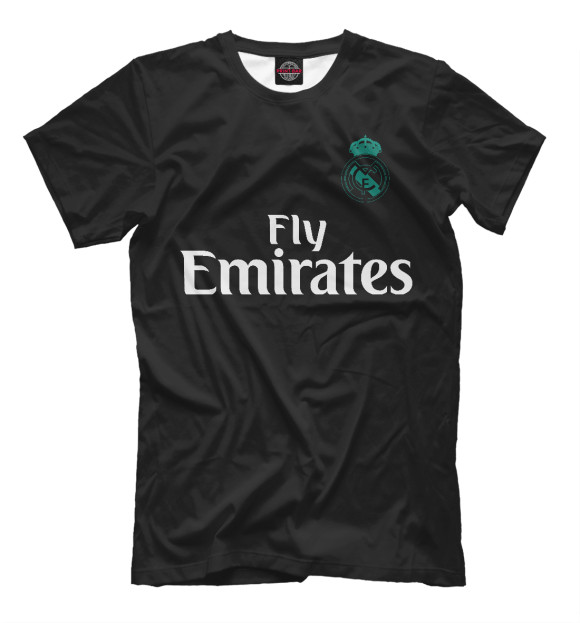 Мужская футболка с изображением Marcelo - Real Madrid цвета Черный