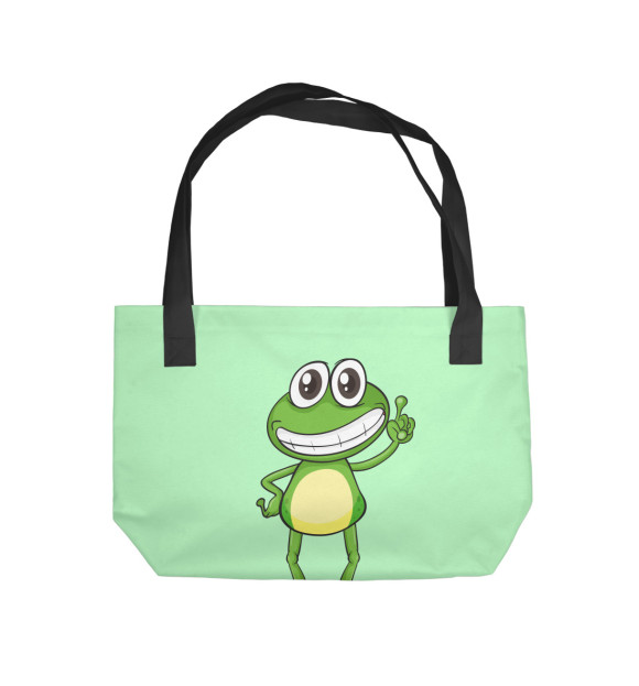 Пляжная сумка с изображением Лягушка цвета 