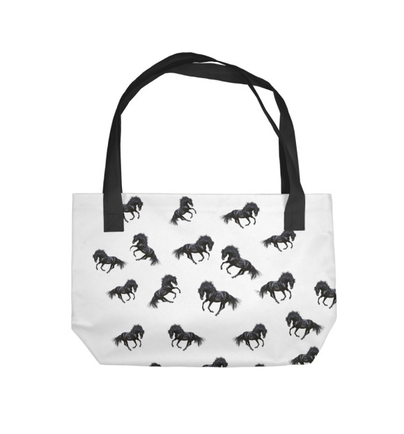 Пляжная сумка с притом Кони цвета  Пляжная сумка с изображением Кони цвета