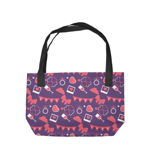 Пляжная сумка с изображением Love цвета 