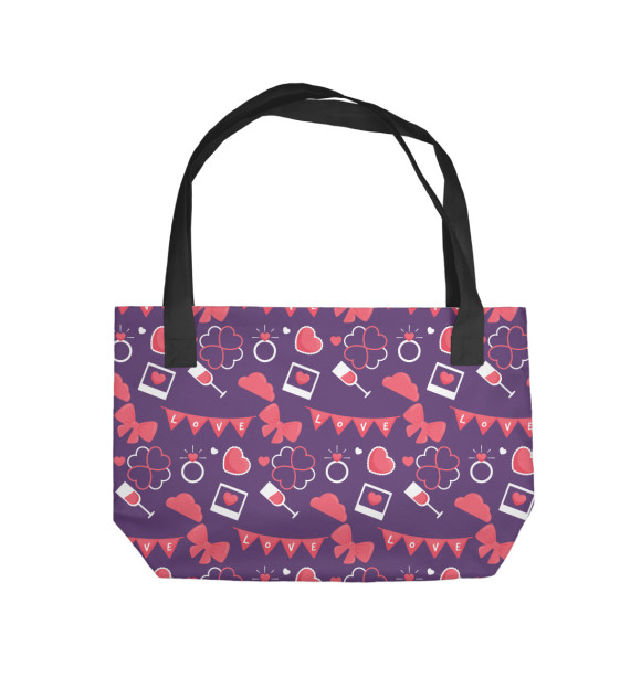 Пляжная сумка с изображением Love цвета 