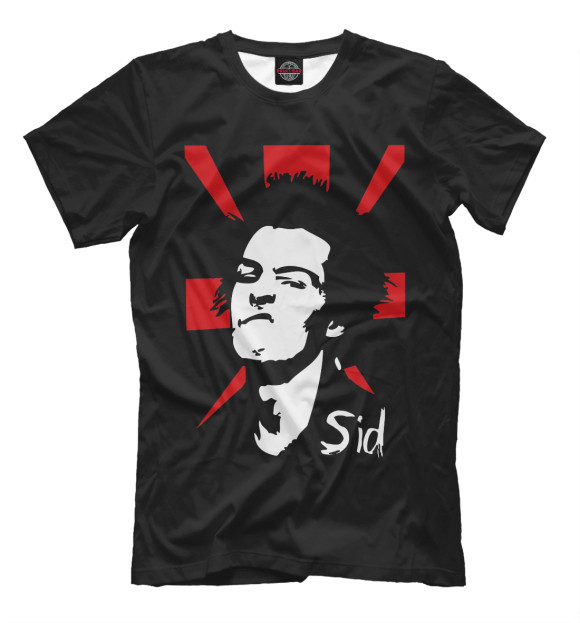 Футболка для мальчиков с изображением Sid Vicious цвета Черный