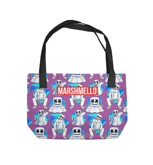 Пляжная сумка с изображением Marshmello цвета 