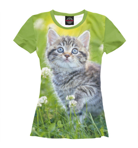 

Футболки Print Bar, Белый, Котенок