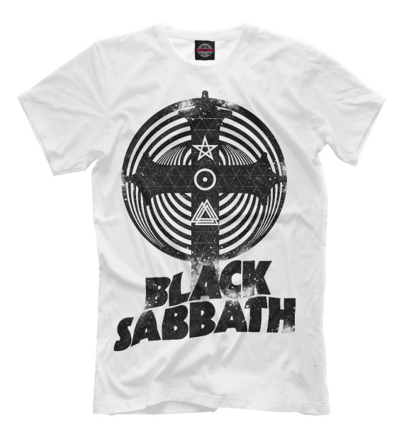 Мужская футболка с изображением Black Sabbath цвета Молочно-белый