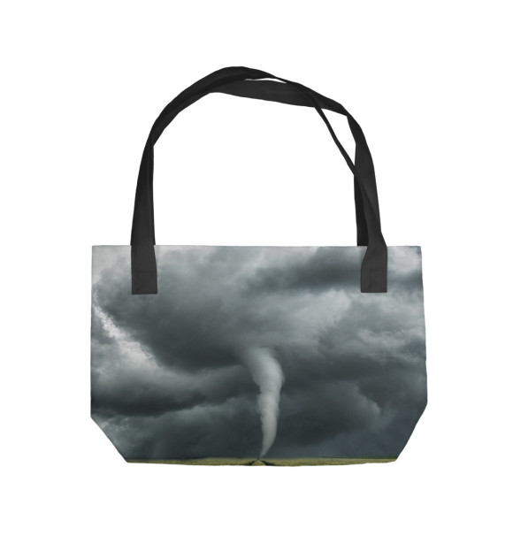 Пляжная сумка с изображением Ураган в поле цвета 