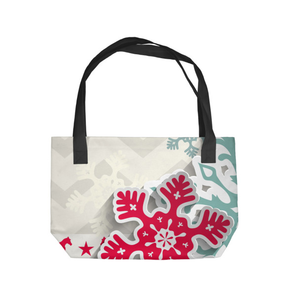 Пляжная сумка с изображением Снежинки цвета 