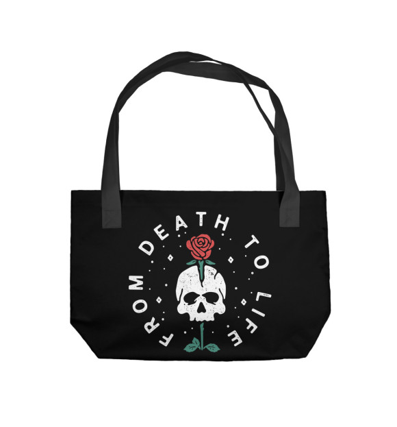 Пляжная сумка с изображением From Death To Life цвета 