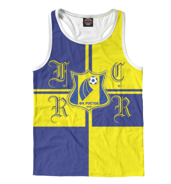 Мужская майка-борцовка с изображением ФК Ростов цвета Белый