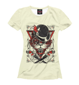 Женская футболка Кот пират