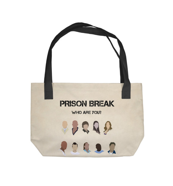Пляжная сумка с изображением Кто ты из сериала Побег цвета 