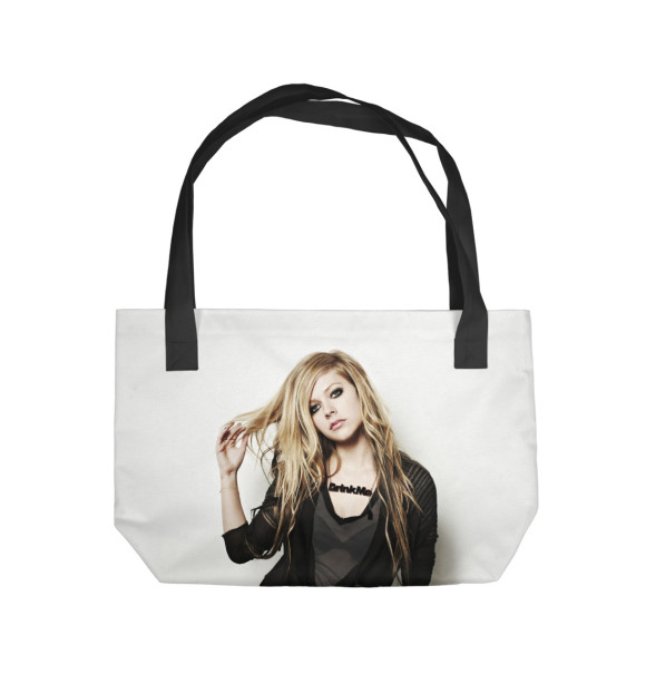 Пляжная сумка с изображением Avril Lavigne цвета 