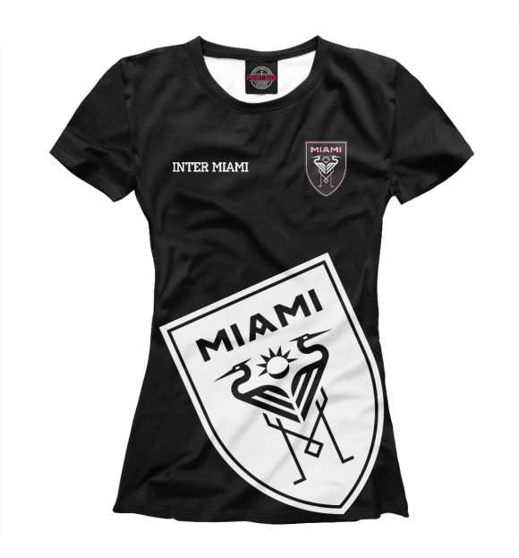 Женская футболка с изображением Inter Miami цвета Белый