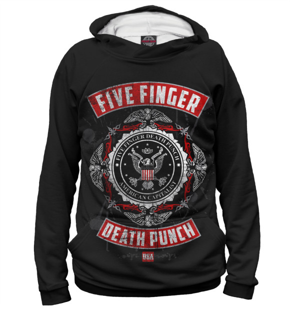 Худи для девочки с изображением Five Finger Death Punch цвета Белый