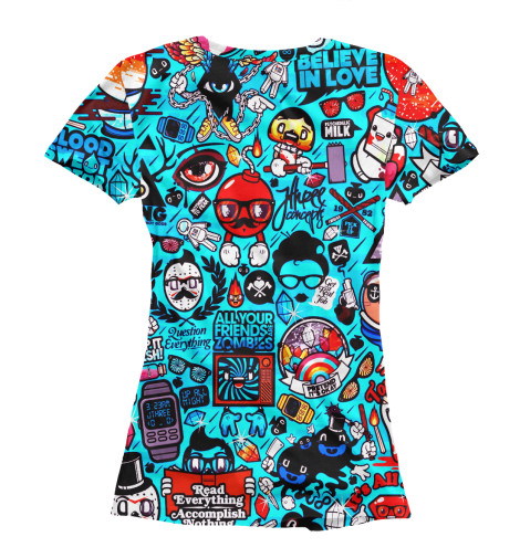 

Футболки Print Bar, Белый, Стикербомбинг