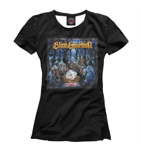 Футболка для девочек с изображением Blind Guardian цвета Белый