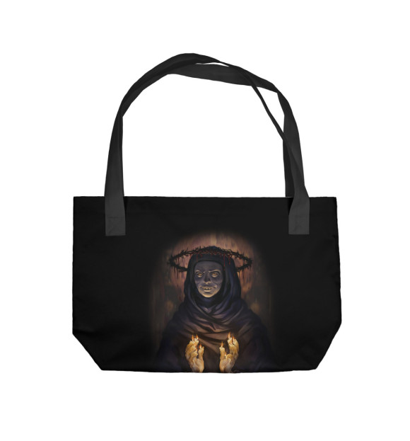 Пляжная сумка с изображением Темная монашка цвета 