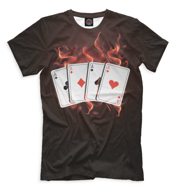 Футболка для мальчиков с изображением Тузы цвета Молочно-белый