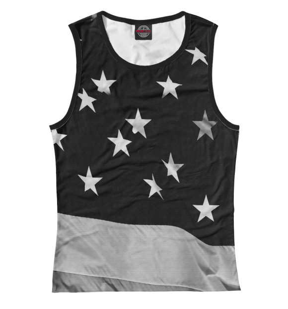 Майка для девочки с изображением Black flag USA цвета Белый