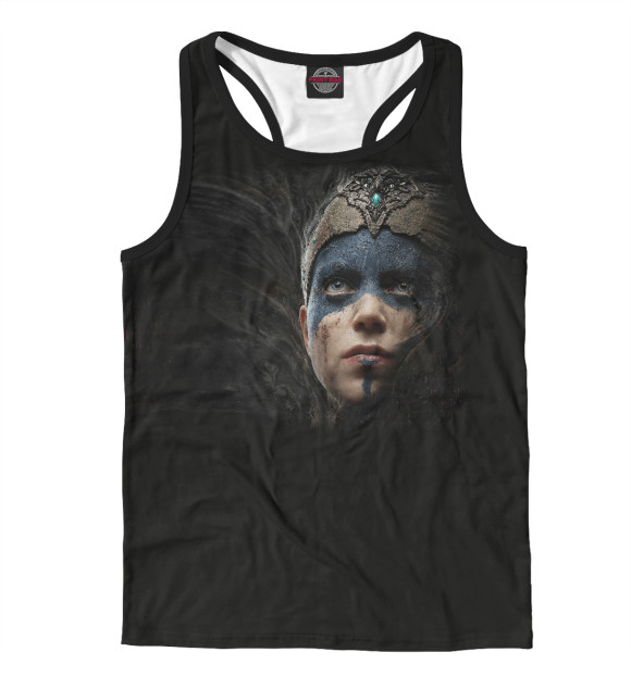 Мужская майка-борцовка с изображением Hellblade: Senua’s Sacrifice цвета Белый