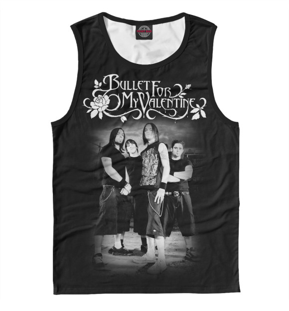 Мужская майка с изображением Bullet For My Valentine цвета Белый