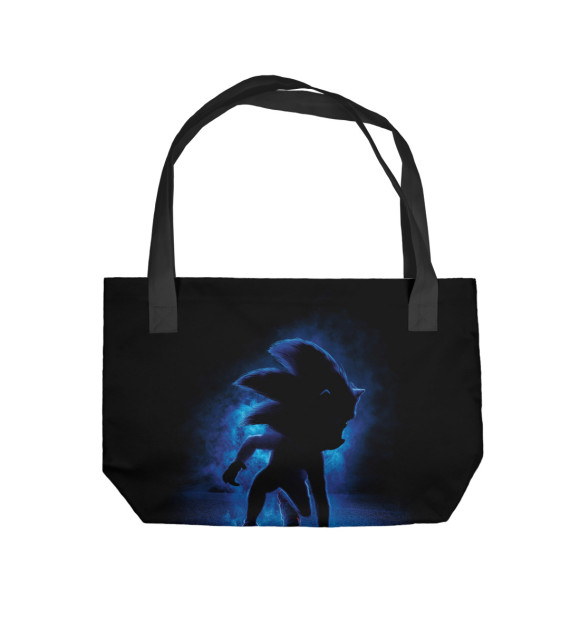 Пляжная сумка с изображением Sonic (Лого на спине) цвета 