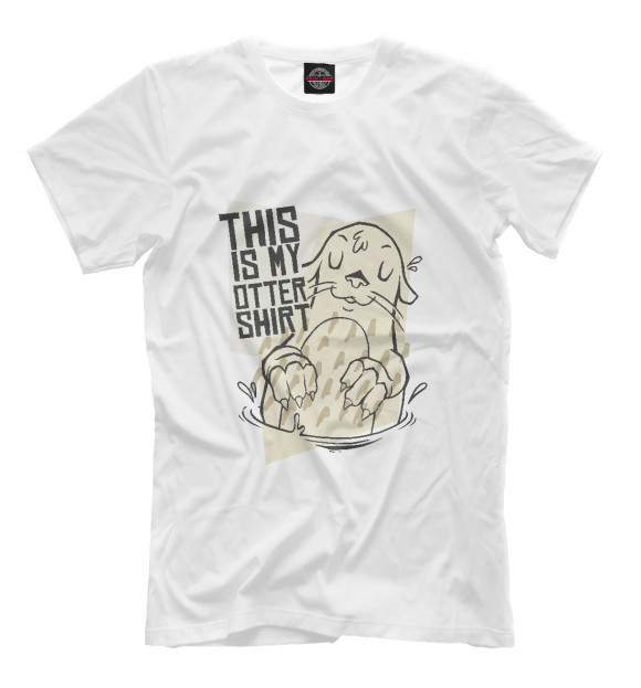 Футболка для мальчиков с изображением My otter shirt цвета Белый