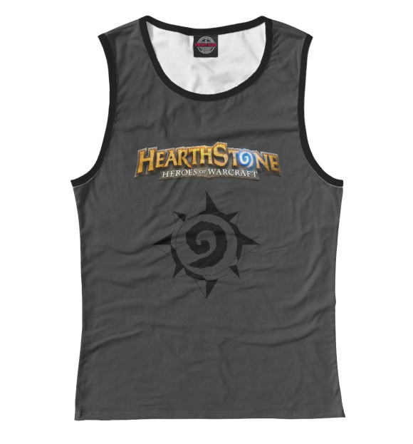 Майка для девочки с притом Heartstone цвета Белый Майка для девочки с изображением Heartstone цвета Белый