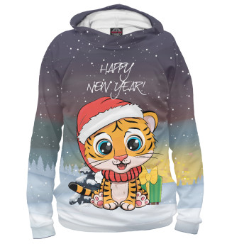 Женское худи Happy New Year! Тигренок