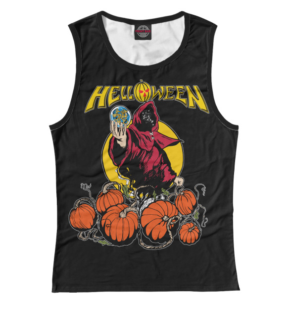 Майка для девочки с изображением Helloween цвета Белый