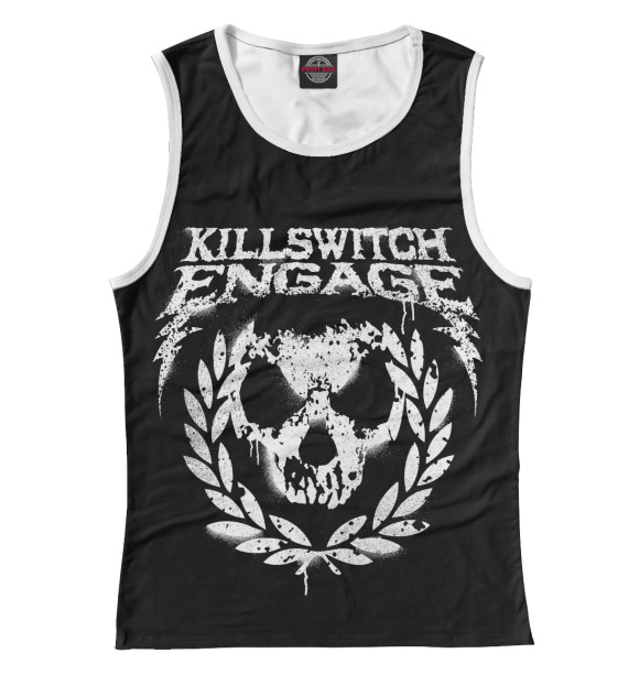 Майка для девочки с притом Killswitch Engage цвета Белый Майка для девочки с изображением Killswitch Engage цвета Белый