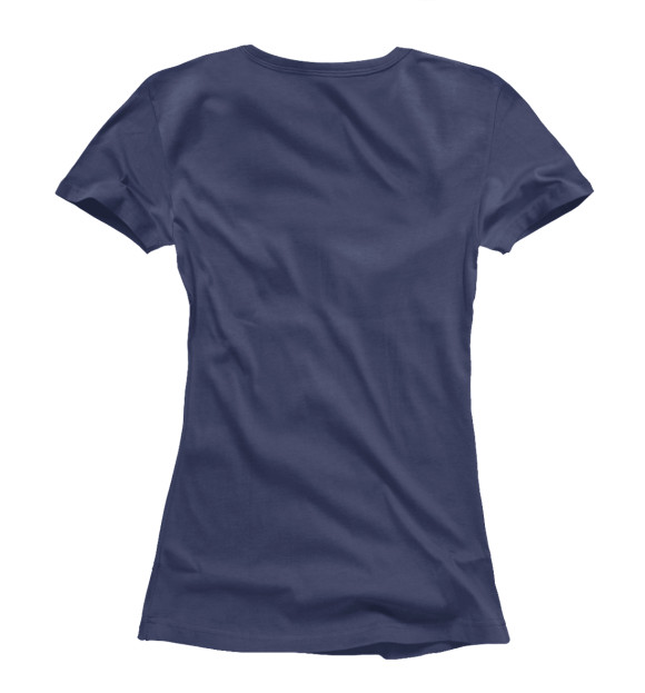 Женская футболка с изображением Гусеничка цвета Белый