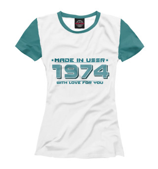 Женская футболка Made in USSR 1974