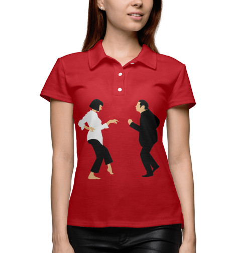 

Поло Print Bar, Белый, Pulp Fiction