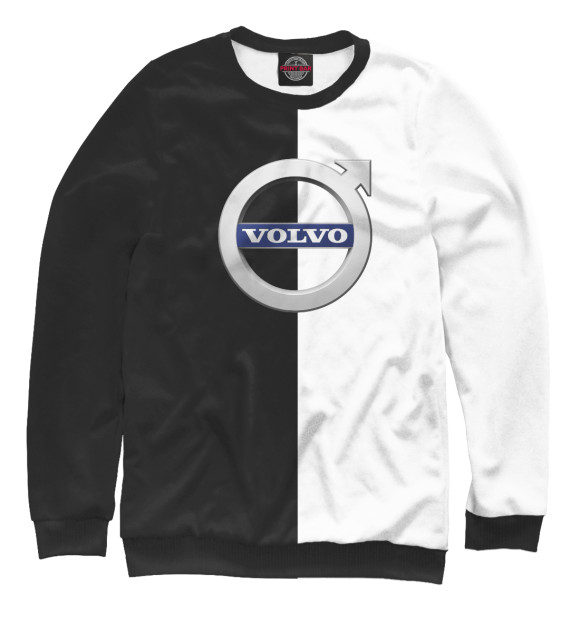 Мужской свитшот с изображением Volvo цвета Белый
