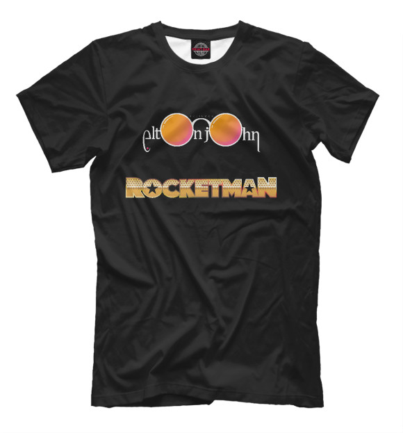 Мужская футболка с изображением Elton John/Rocketman цвета Белый