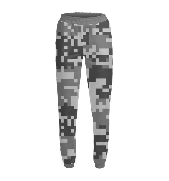 Женские спортивные штаны с изображением Camo digital gray цвета Белый